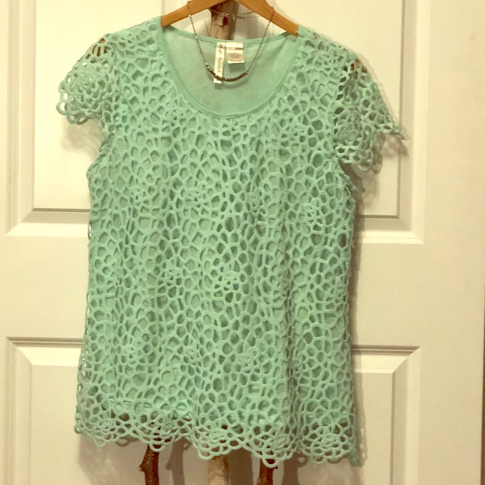 Crochet Seafoam Top XL